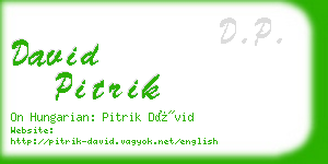 david pitrik business card